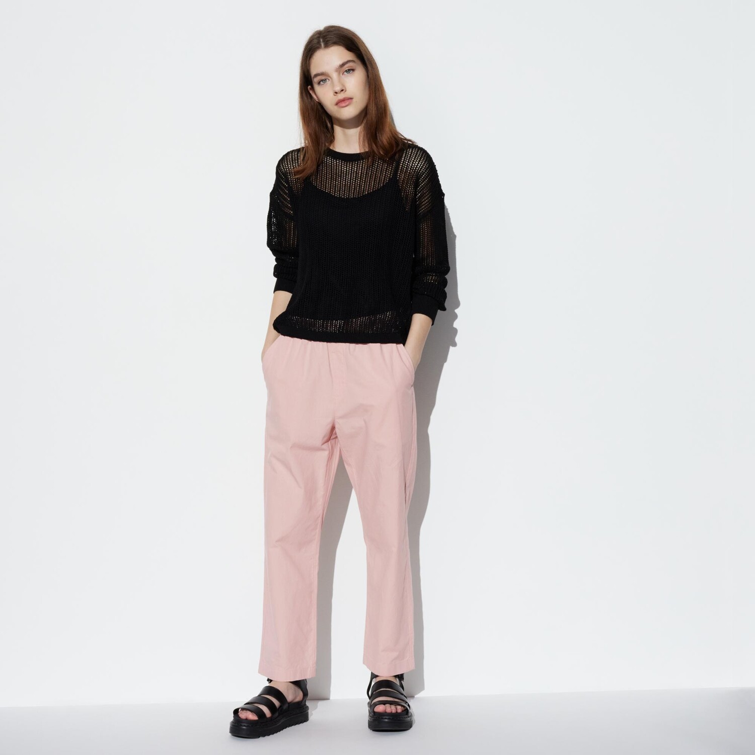 

Брюки UNIQLO свободные, розовый