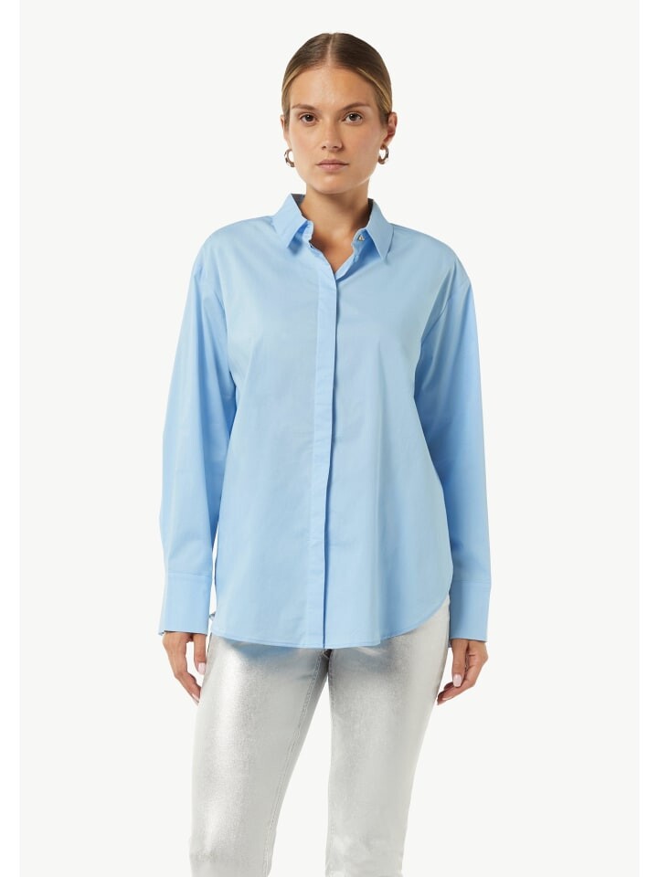 

Блуза comma Bluse langarm, синий