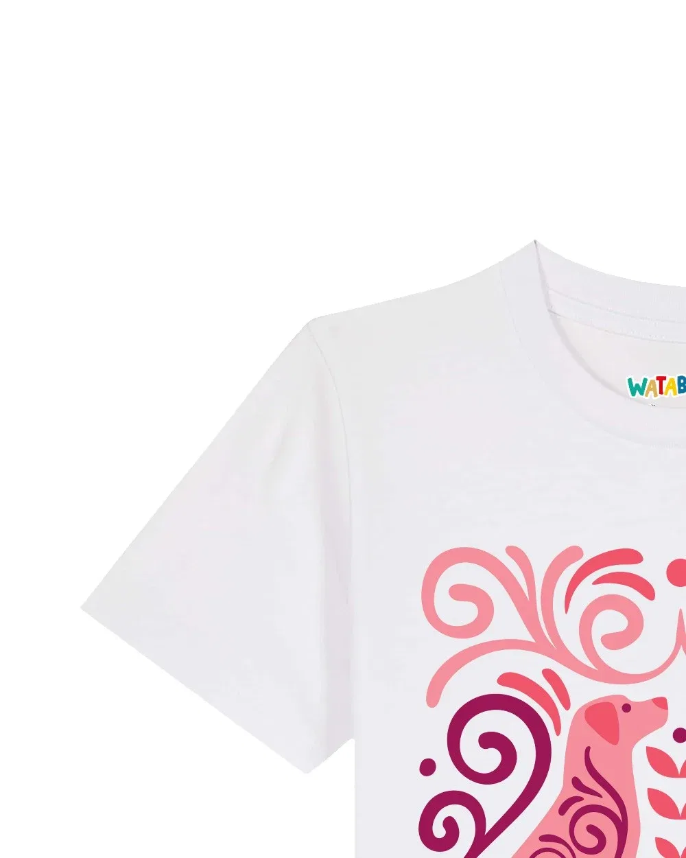 Футболка детская с принтом, Wat? Apparel, белый — фото 3