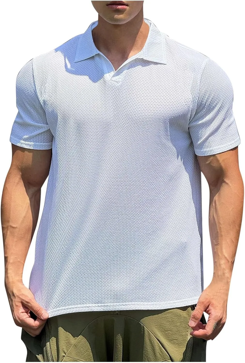 

Мужская футболка-поло с коротким рукавом, летняя, дышащая