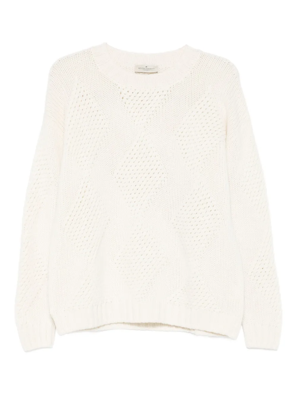 

Свитер рыхлой вязки Bruno Manetti, белый