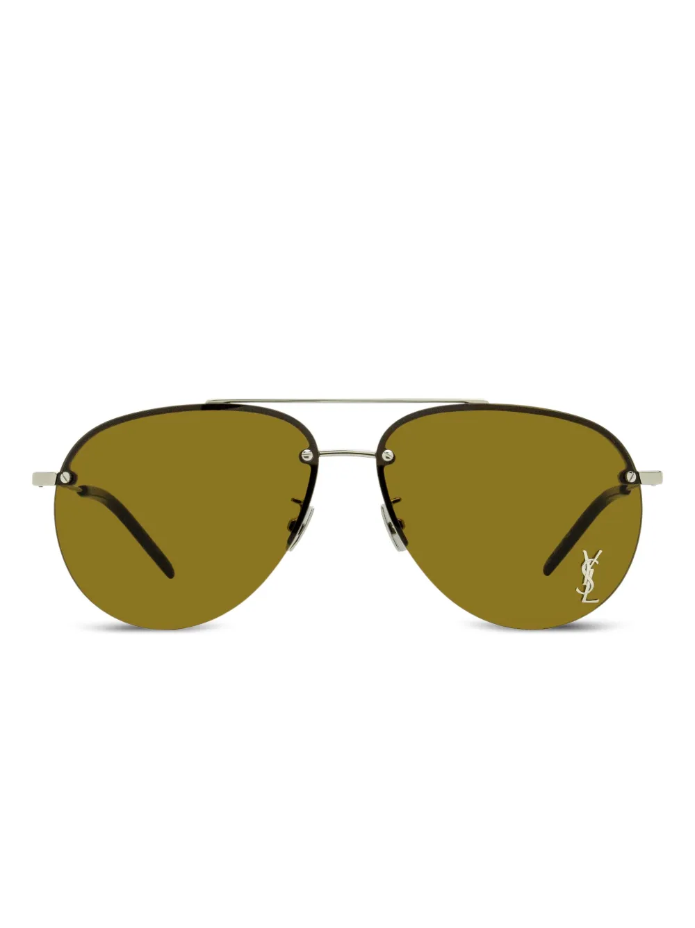 

Солнцезащитные очки-пилоты 11/F M Classic Saint Laurent Eyewear, серебяный