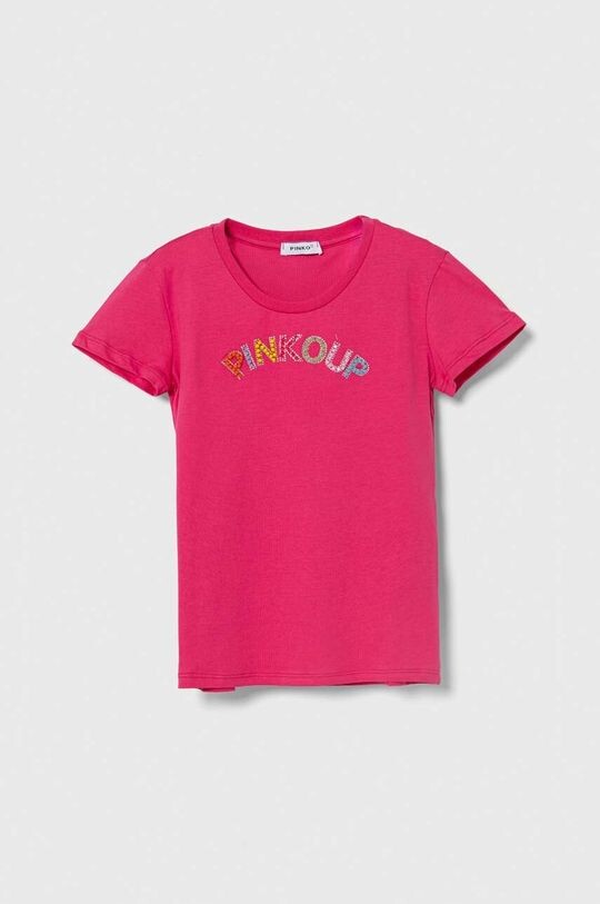 

Pinko Up Детская хлопковая футболка, розовый