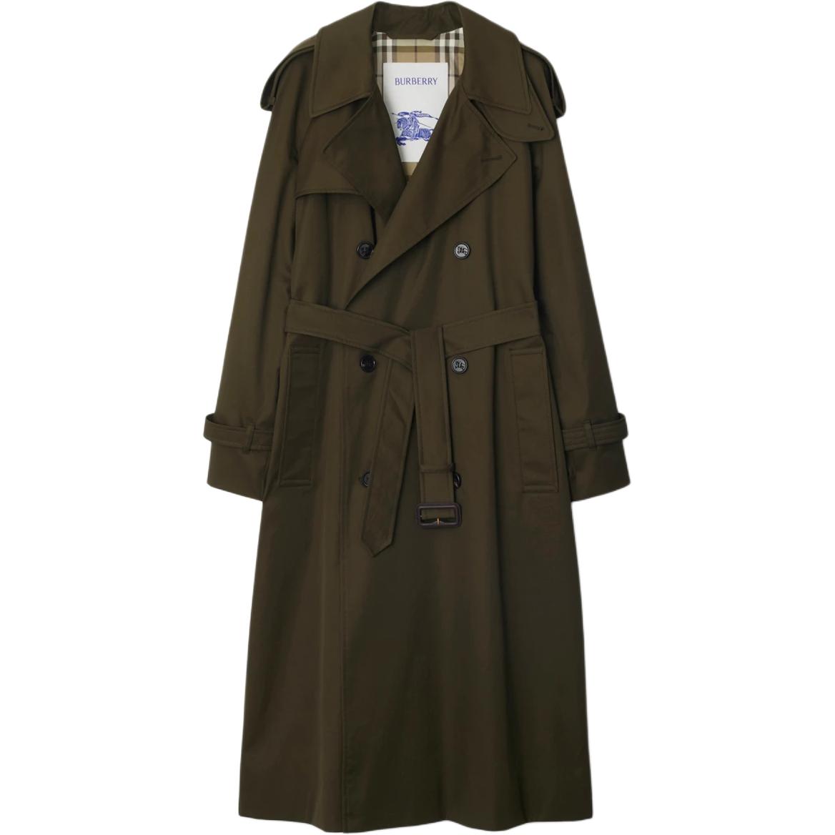 

Burberry Двубортное пальто с поясом, Green