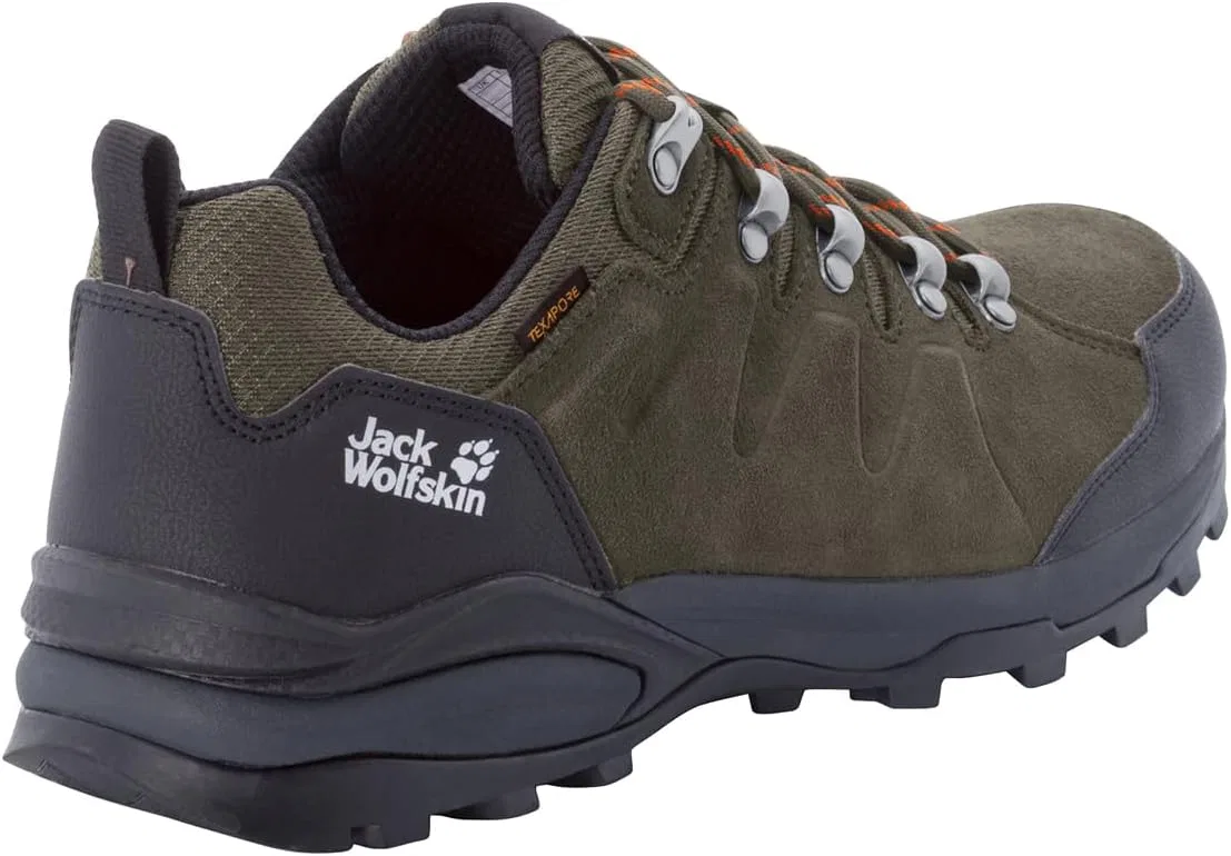 Мужские прогулочные туфли Jack Wolfskin Refugio Texapore Low M, Khaki Phantom — фото 4