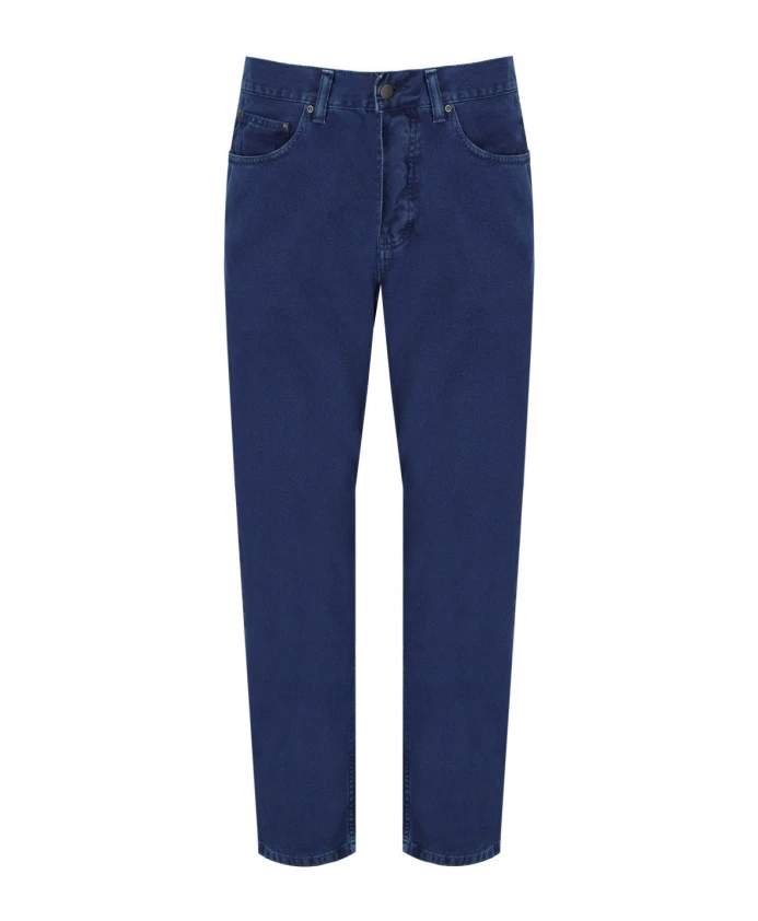 

Синие хлопчатобумажные брюки из саржи для перил Carhartt Wip, синий