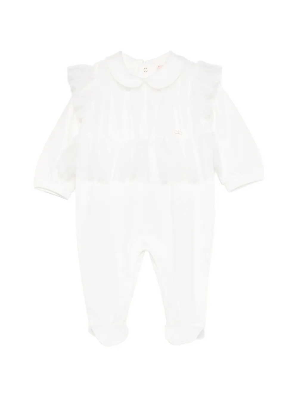 

Детская одежда с оборчатым воротником Elisabetta Franchi La Mia Bambina, белый