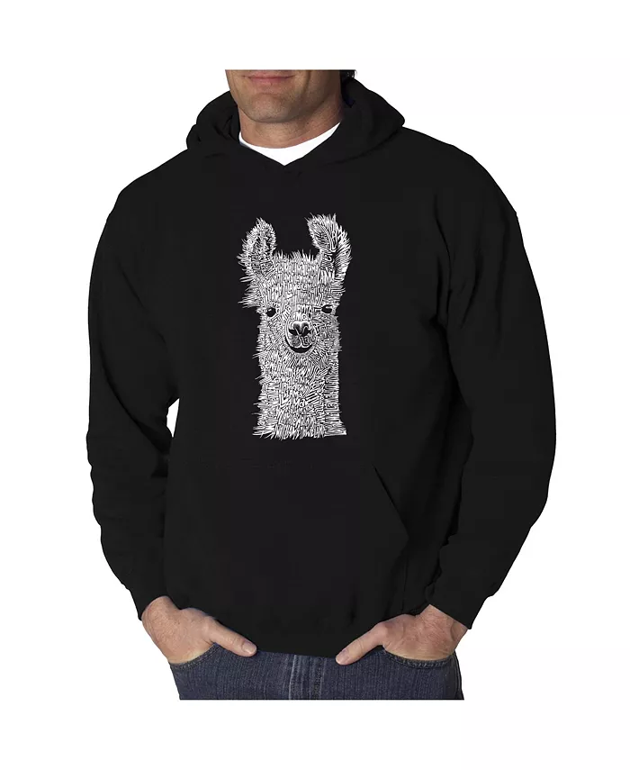 

Мужская худи с принтом - Llama LA Pop Art, черный