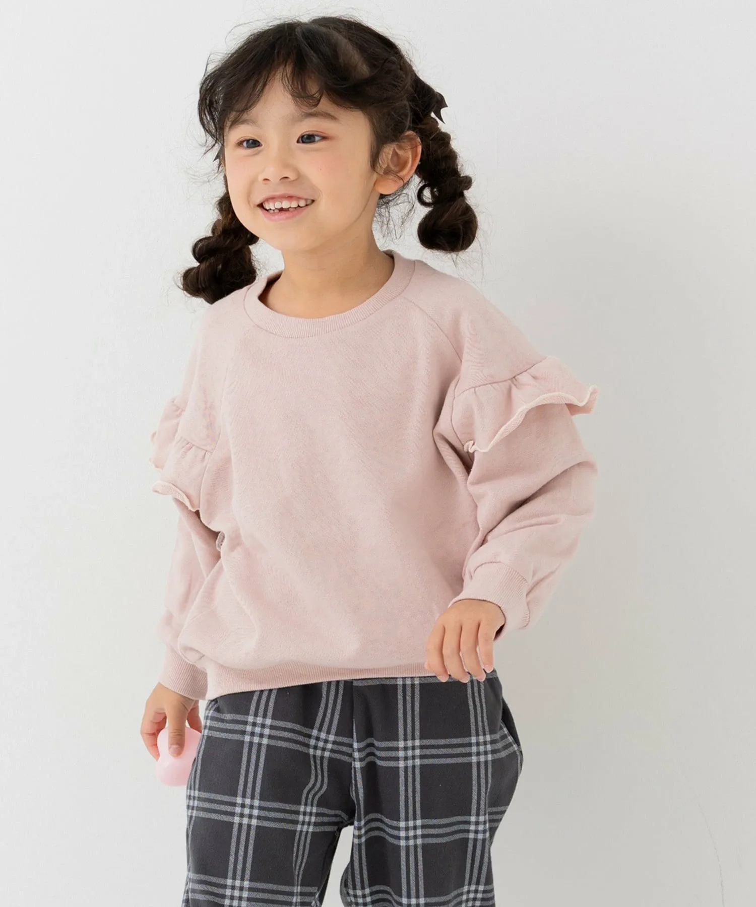 Флисовая толстовка с кружевной оборкой Chil2, Smoke Pink — фото 4