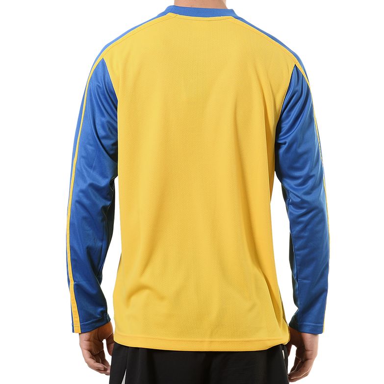 Nike Мужская желтая футболка Dri Fit с круглым вырезом, средней жесткости ткани — фото 3