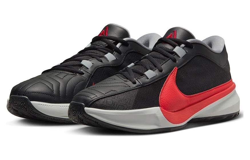 Мужские баскетбольные кроссовки Nike Freak 5, Черно-красные — фото 3
