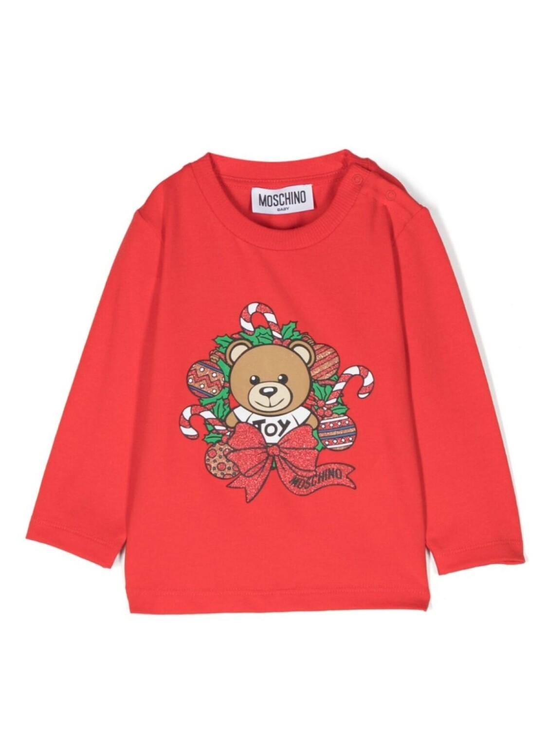 

Moschino Kids толстовка с принтом, красный