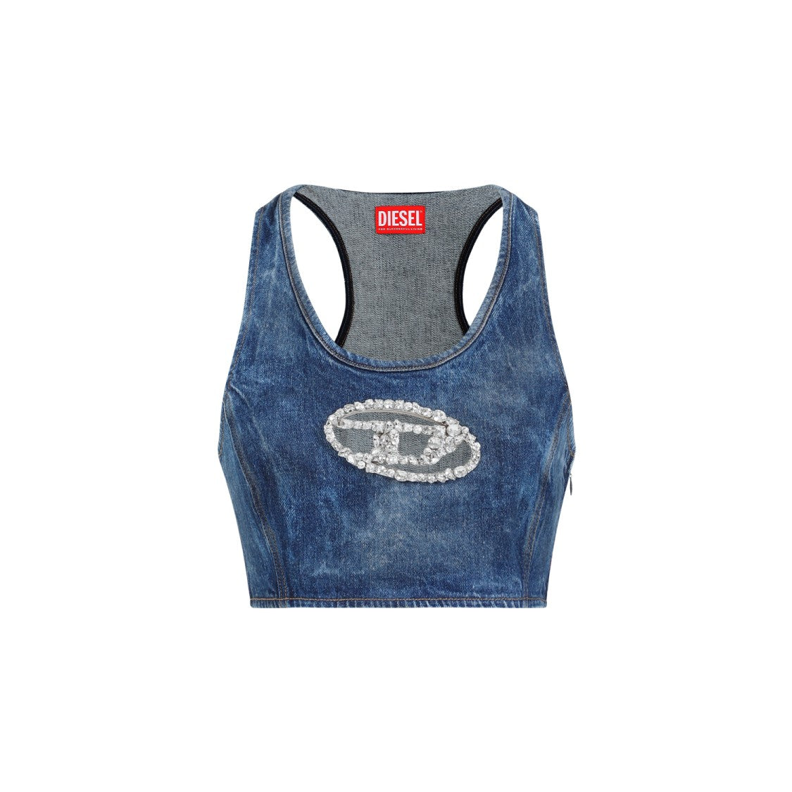 

Голубой денимовый топ из хлопка Diesel
