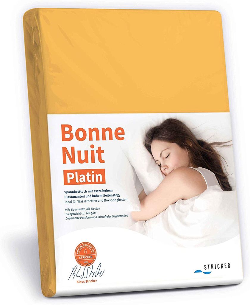 

Простыня 180-200 x 200-220см - MAIS - для водяных и пружинных кроватей Bonne Nuit Platin 240г/м² Strickerchemie