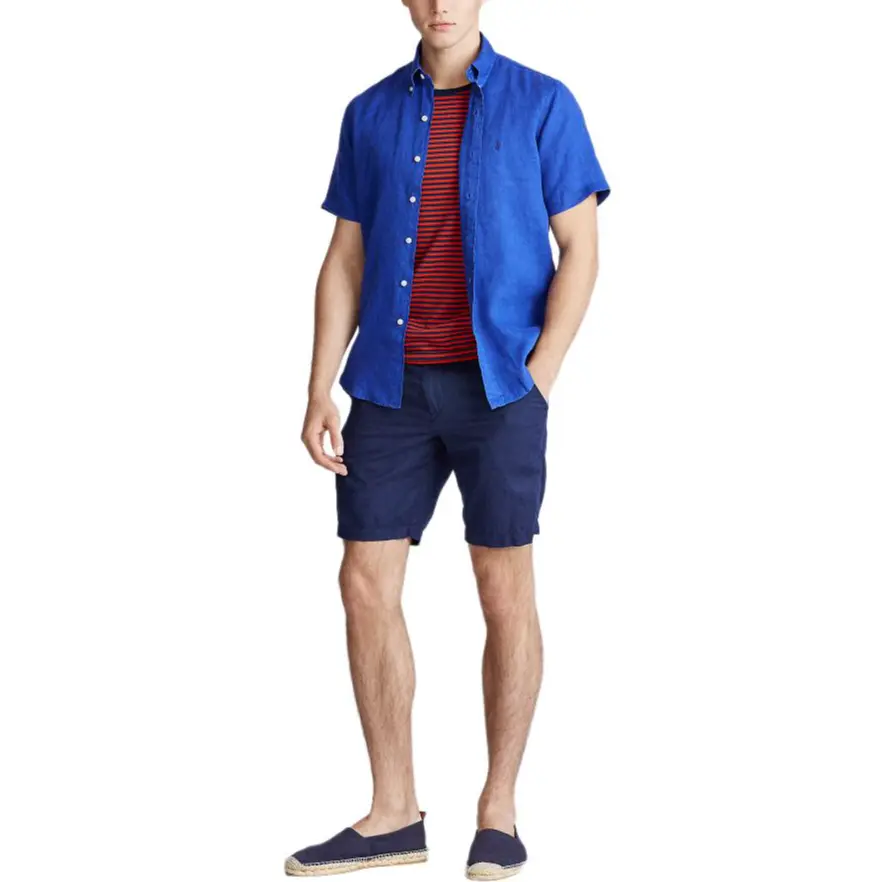 Polo Ralph Lauren Рубашка мужская royal blue — фото 4