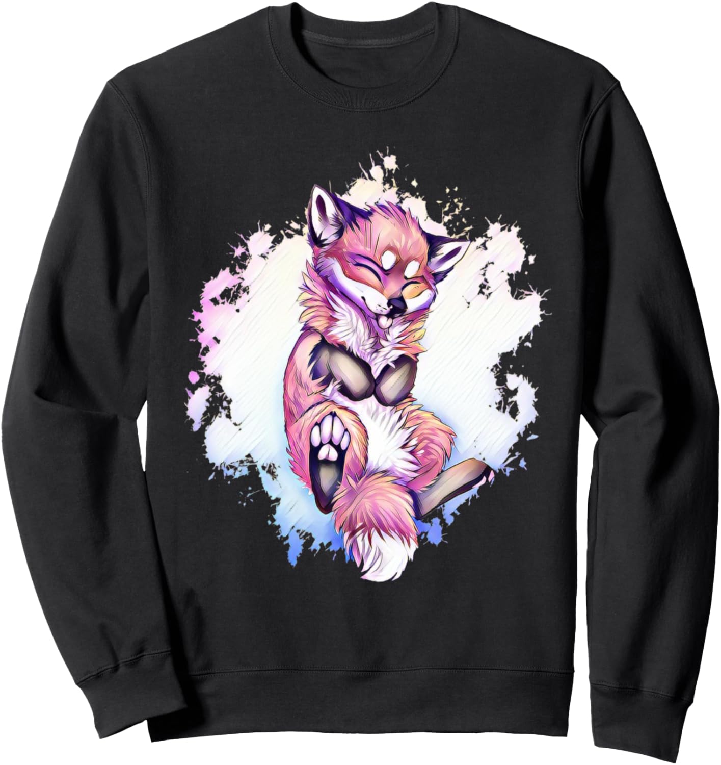 

Толстовка с рисунком лисы. Оригинальный дизайн с изображением лисы в лесу. Красочные животные Fox Wise Fox Forest Animals Gift Christmas | Birthday, черный