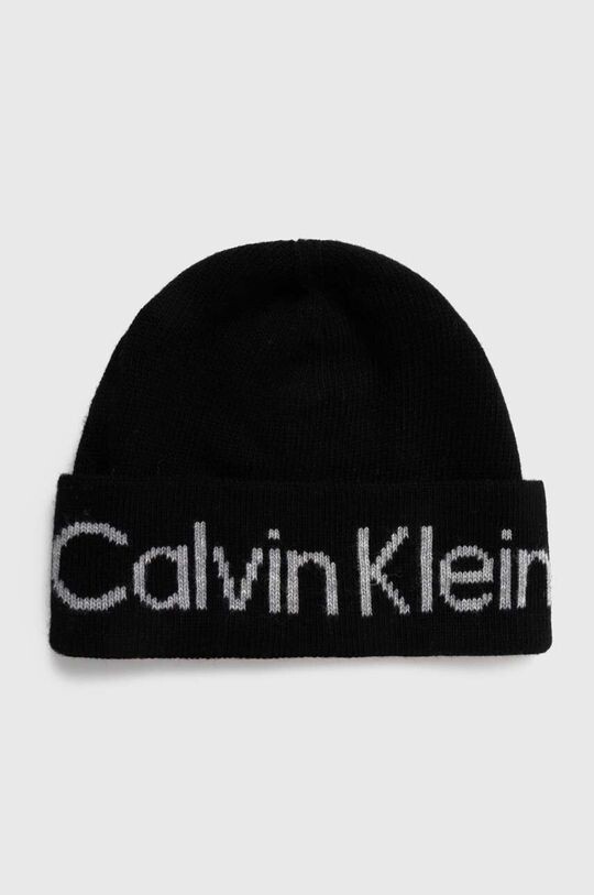 

Шапка из смесовой шерсти Calvin Klein, черный