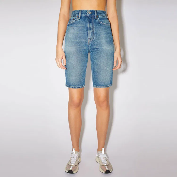 Джинсовые шорты SS21 Women's Blue Acne Studios — фото 3
