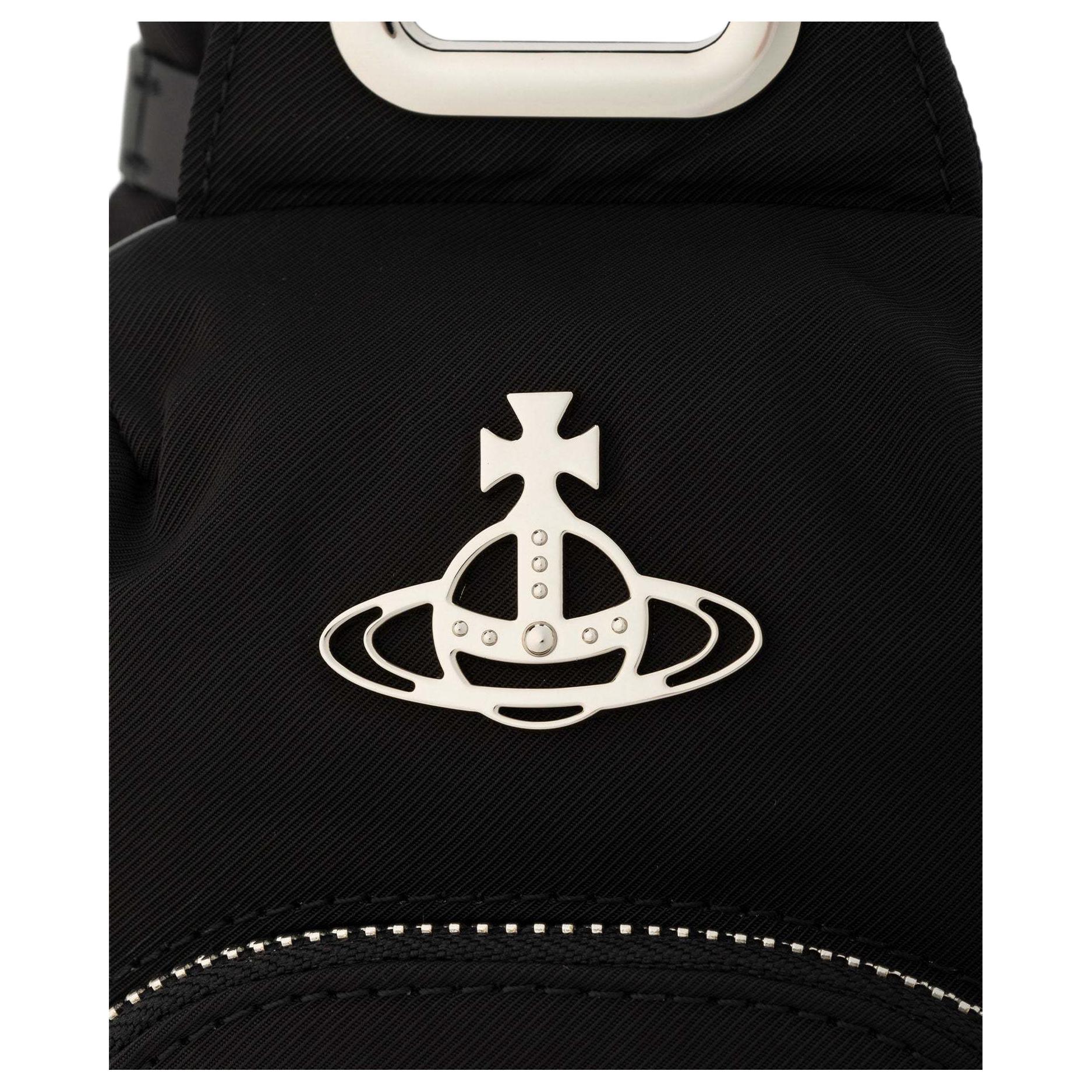 Vivienne Westwood Сумка-слинг из ткани Unisex Black — фото 4