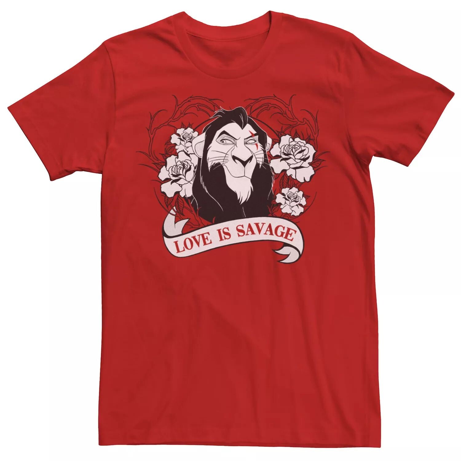 

Мужская футболка Disney Villains Valentines Scar Love Is Savage Licensed Character
