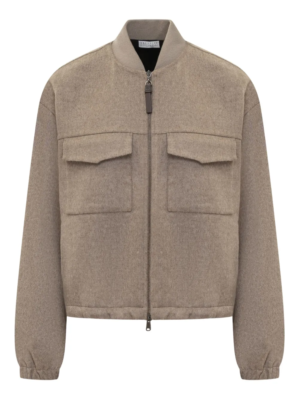 

Бомбер из шерсти вирджин Brunello Cucinelli, нейтральный
