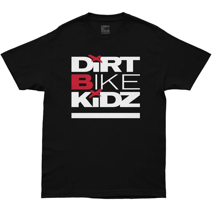 Классическая молодежная футболка Dirt Bike Kidz, Black/White