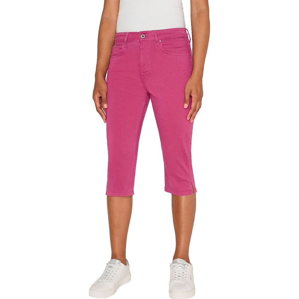 

Брюки Pepe Jeans Skinny Crop 3/4, розовый
