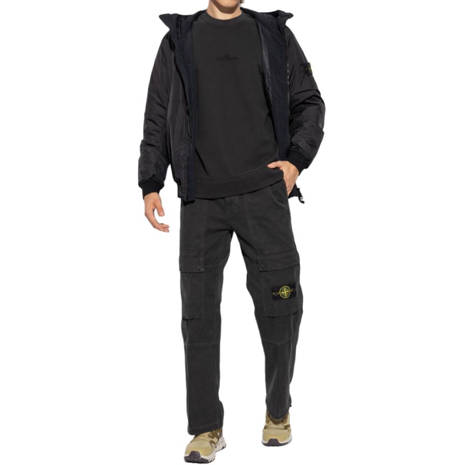 Расслабленные Карго Штаны STONE ISLAND, Черный Серый — фото 4