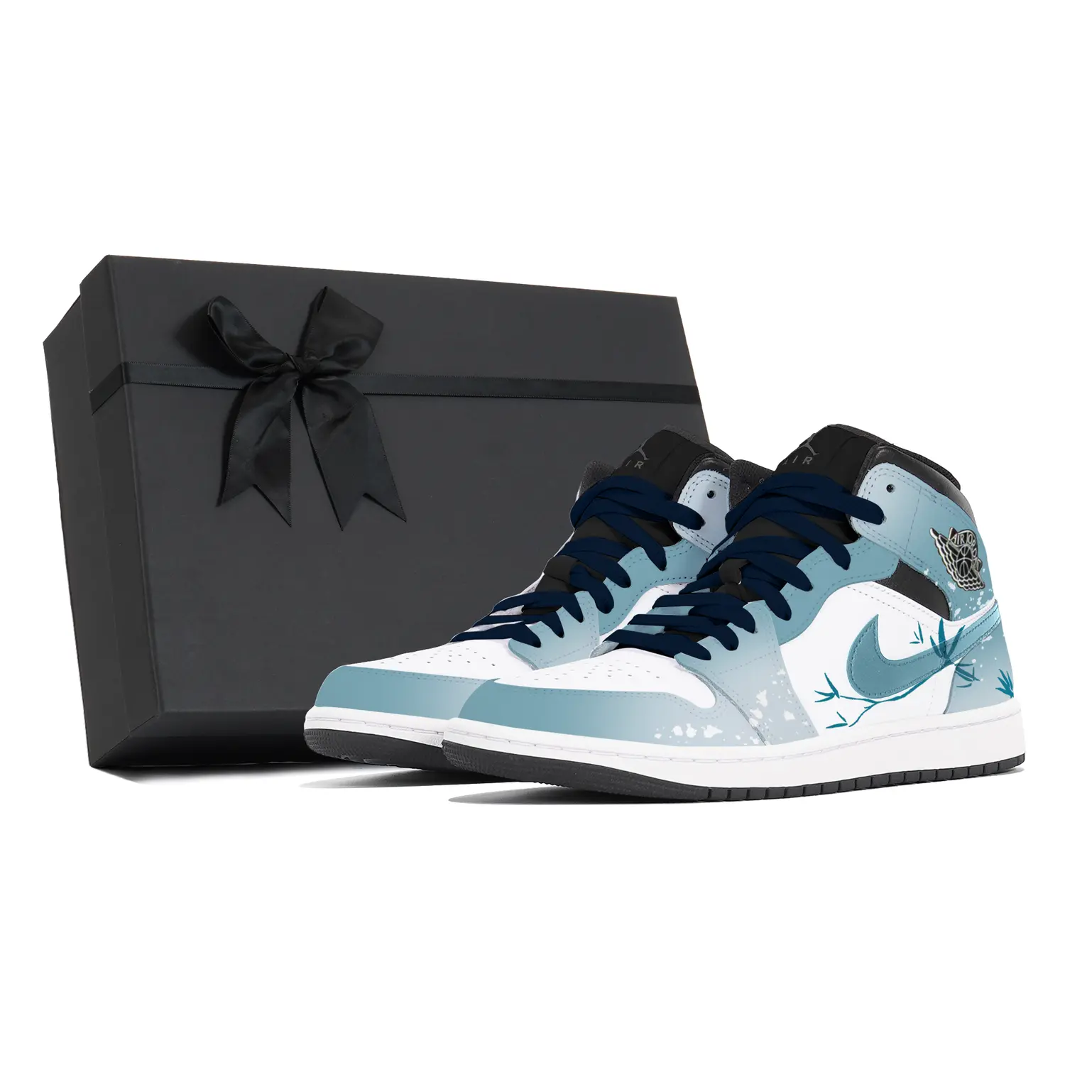 

Jordan Air 1 Dust, Cold Bamboo, Box устойчивые к истиранию мид-топ винтажные баскетбольные кроссовки для мужчин Sky Blue