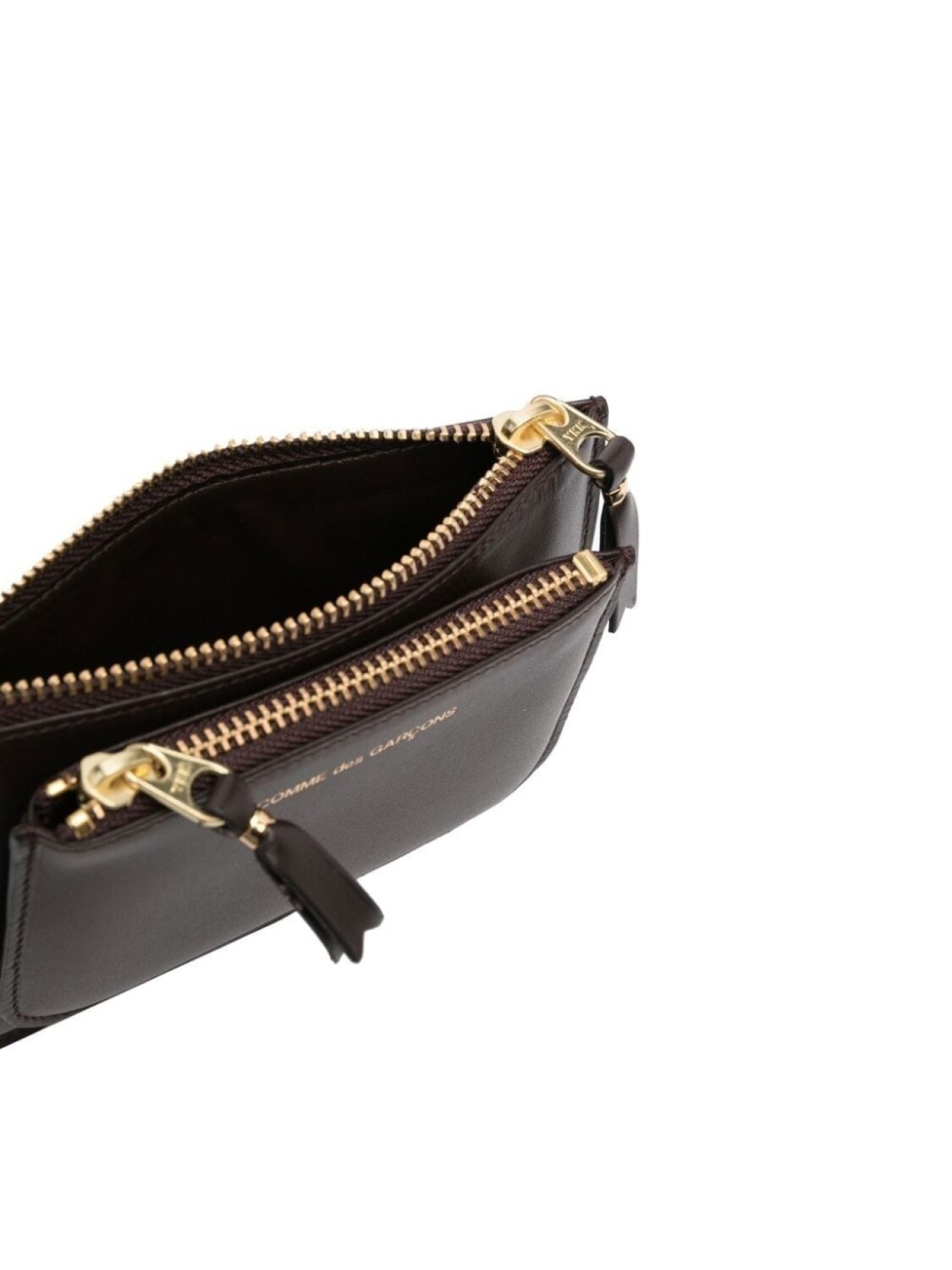 Comme Des Garçons Wallet кошелек с двумя отделениями, коричневый — фото 3