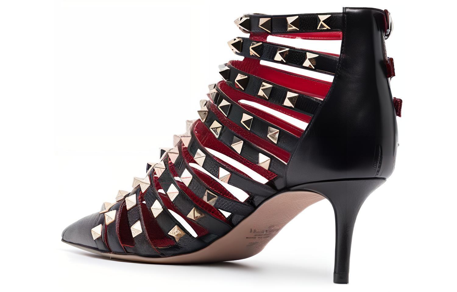 Valentino Тонкие каблуки на шпильке 6 см женские черные — фото 4