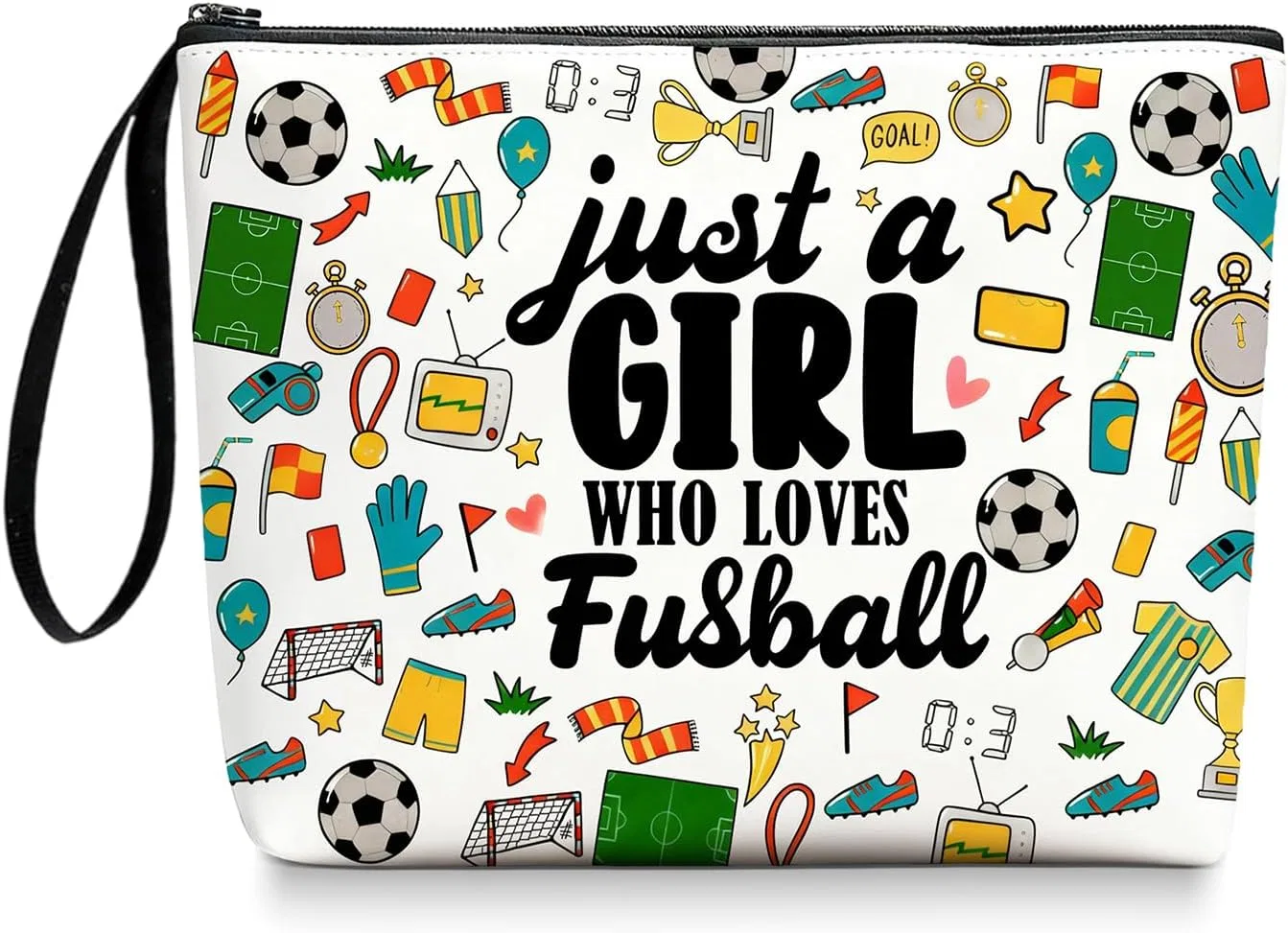 Спортивная косметичка с принтом «Just A Girl Who Loves Football» Yoljun, Green