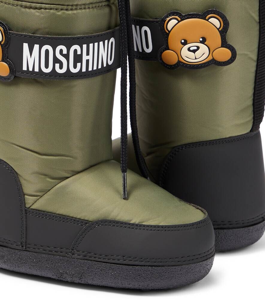 Зимние сапоги на подкладке из искусственной овчины Moschino, зеленый — фото 4
