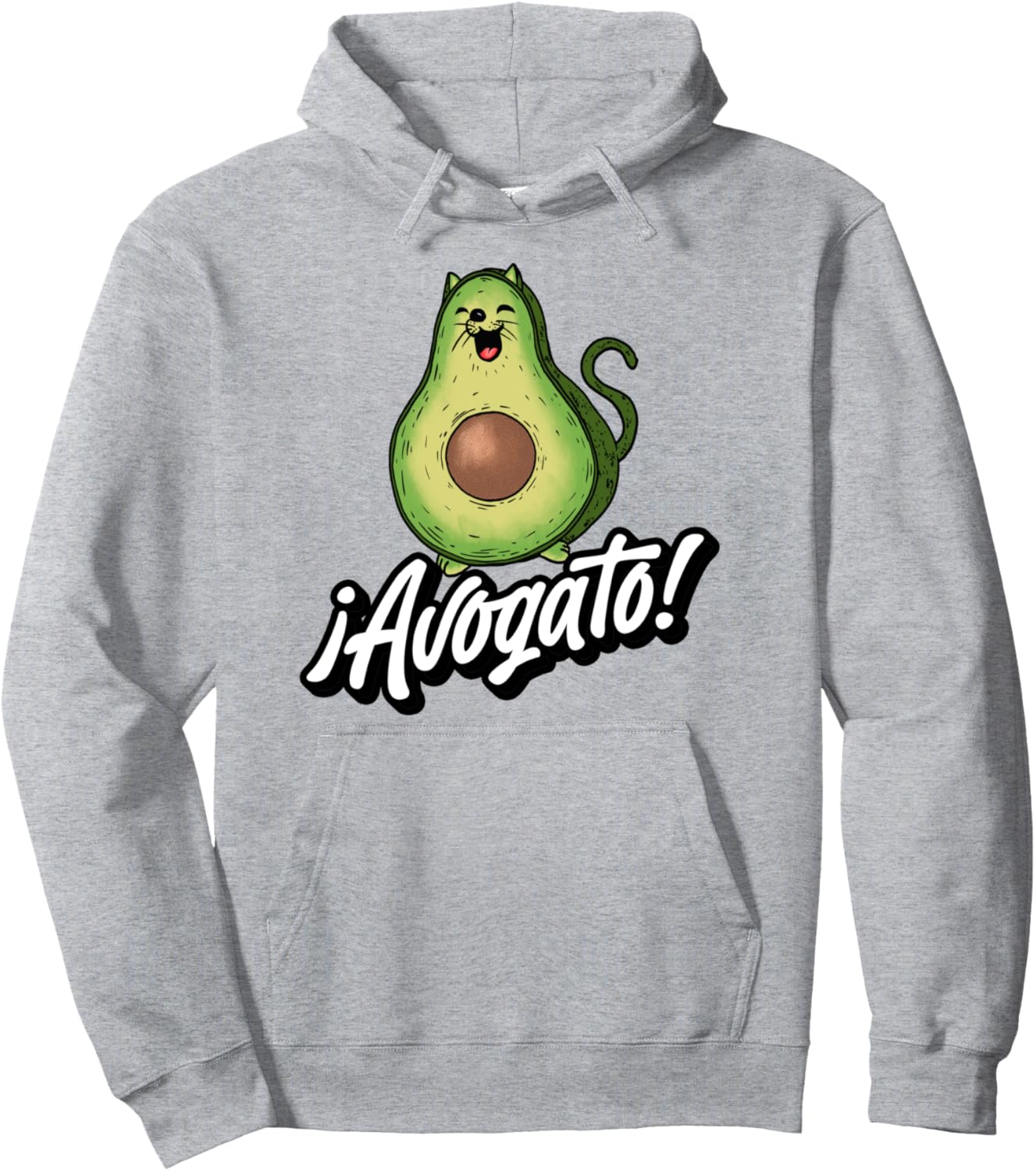 

AvoGato! Забавная толстовка с котом и авокадо для любителей животных и гурманов Giant Step Design Co., серый