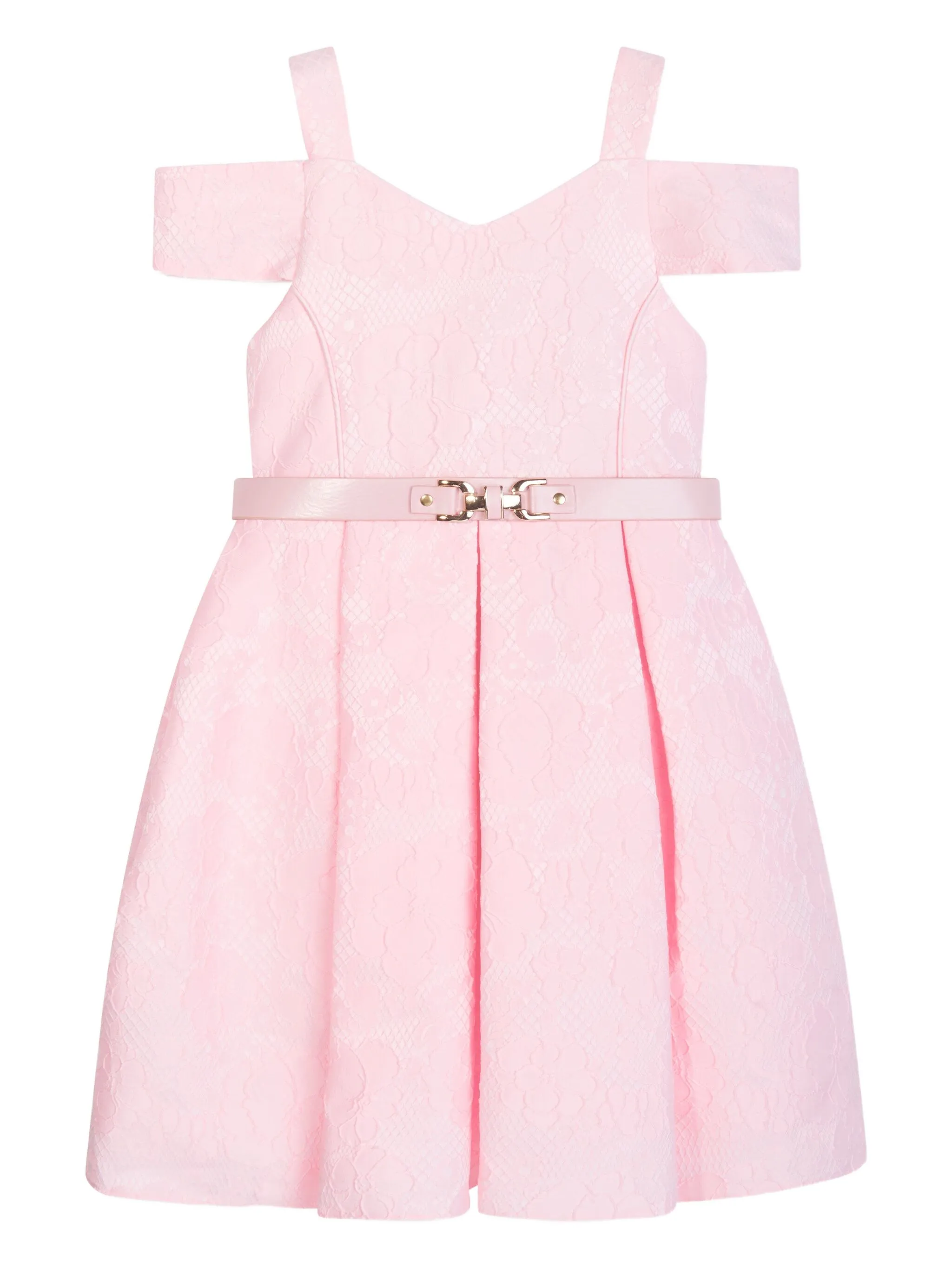 Платье с цветочным кружевом Dress & Fleur, розовый — фото 2