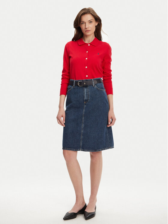 Юбка из денима прямого кроя WW0WW45666 Tommy Hilfiger, синий — фото 2