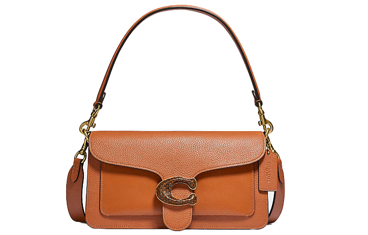 

Кожаная сумка через плечо, средний размер, женская, коричневая COACH