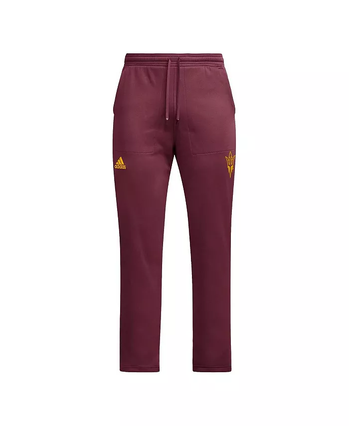 Мужские бордовые брюки Arizona State Sun Devils Open Hem AEROREADY adidas — фото 3
