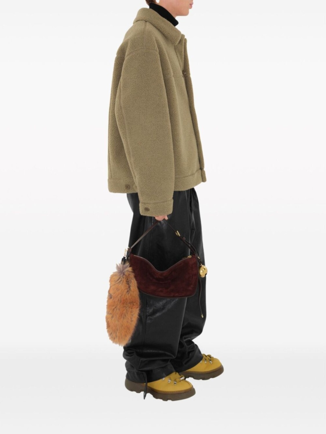 Флисовая рубашка с длинными рукавами Burberry, зеленый — фото 3