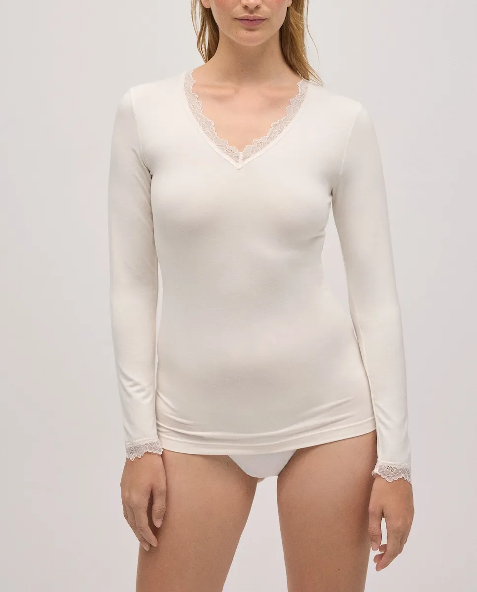 

Длинная хлопковая маечка из бамбука YSABEL MORA Ysabel Mora, светло-бежевый