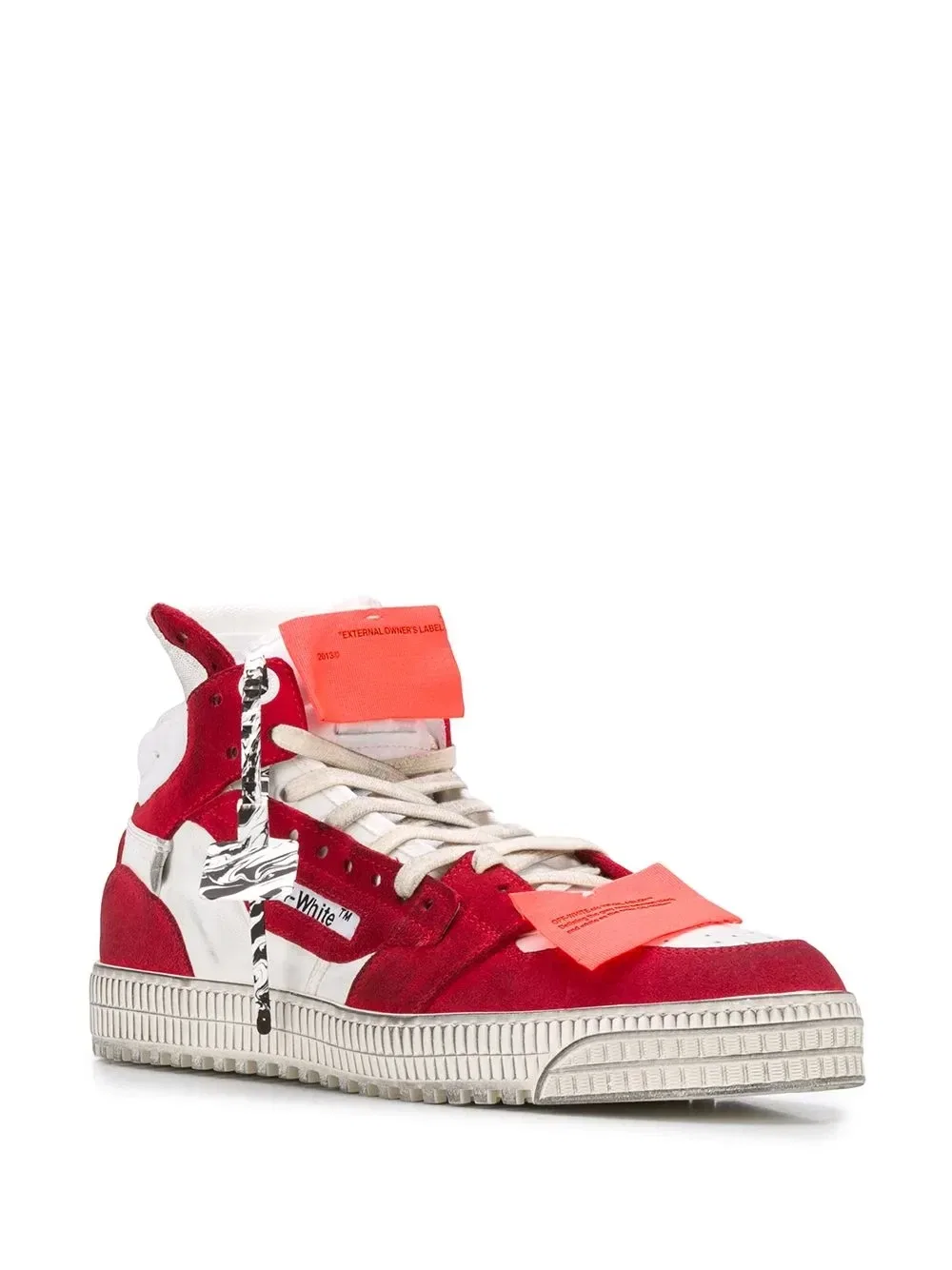 Высокие кеды Off Court Off-White, красный — фото 2