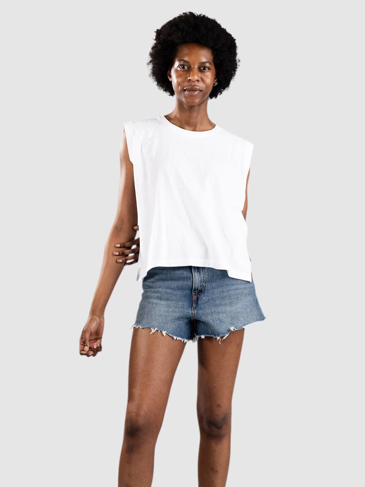 Топ танк Levi's Boxy Tank Top, white/slub — фото 4