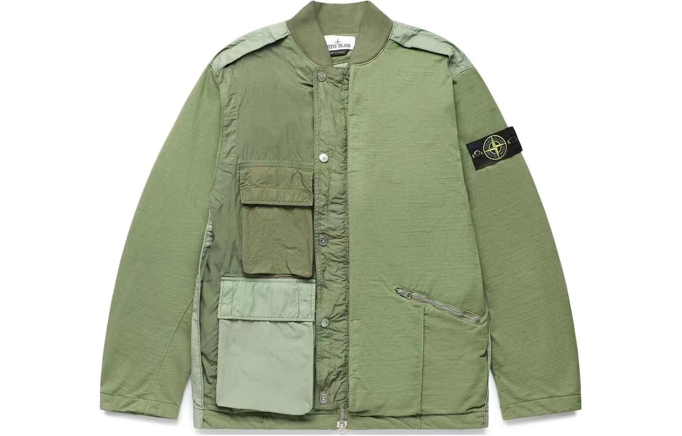 Мужская куртка из смешанной ткани серии HYPE-TC, цвет зеленый шалфей Stone Island, зеленый
