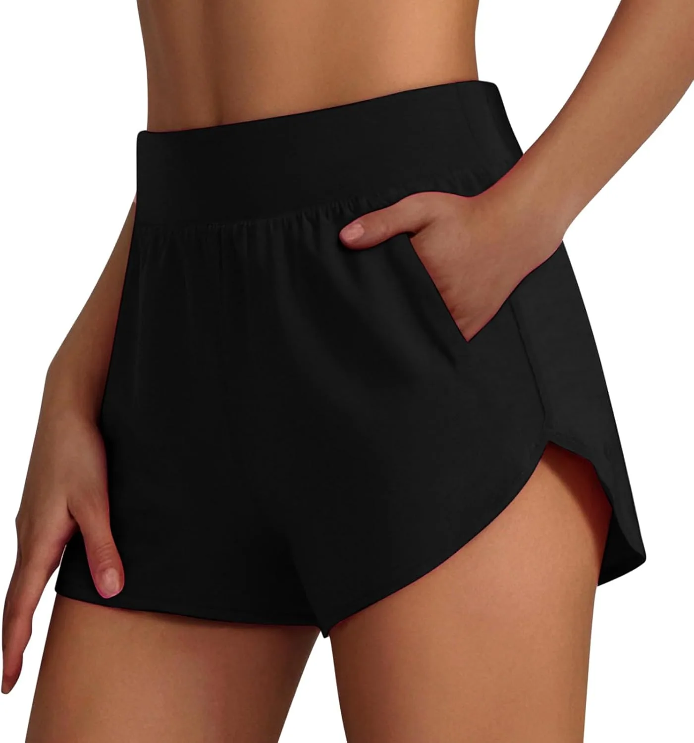 

Высокие спортивные шорты для бега с эффектом контроля живота