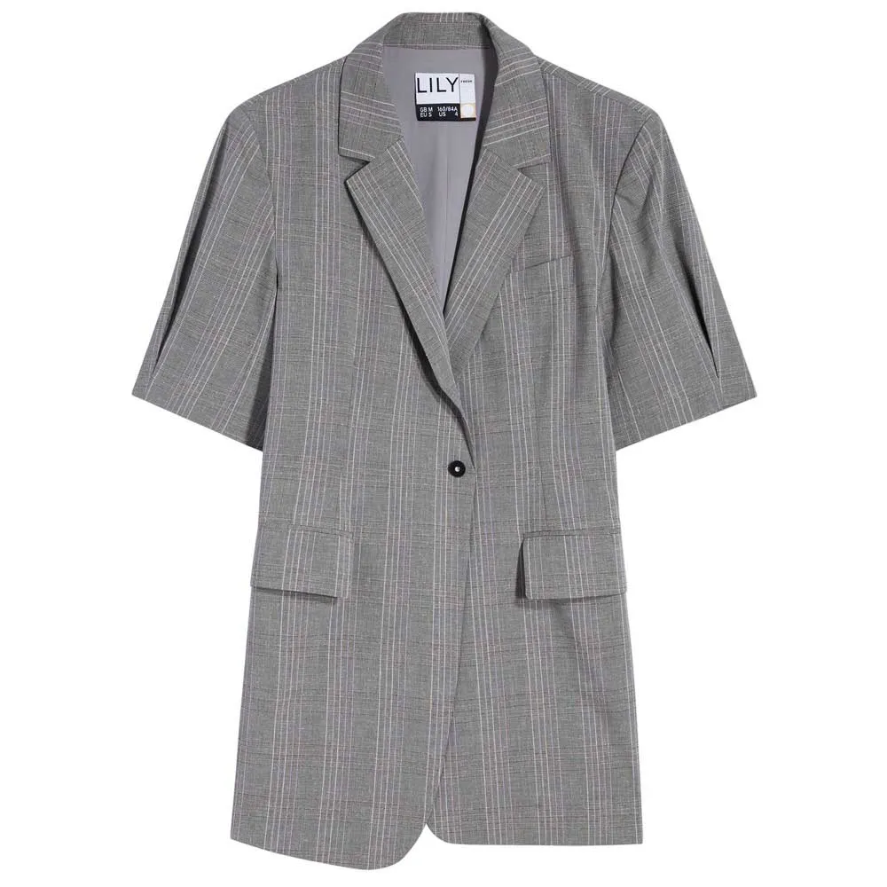 

Блейзер Lily SS Plaid, серый