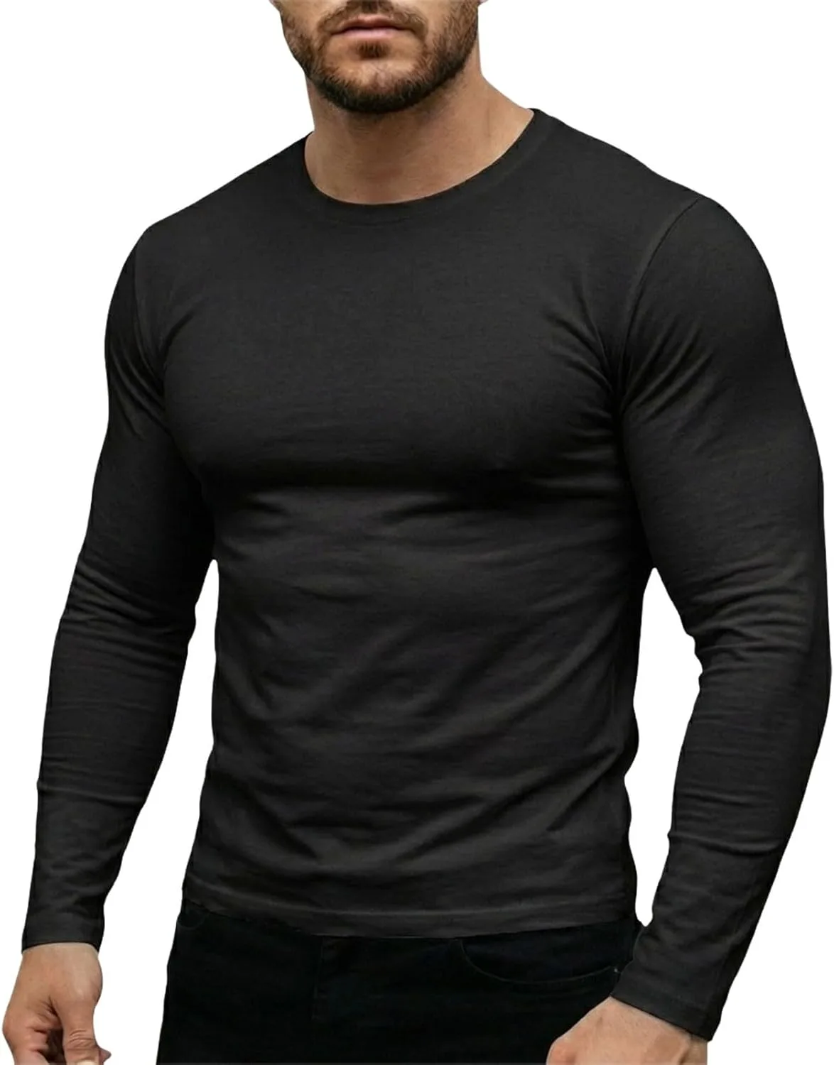 

Мужская футболка с длинным рукавом Slim Fit для тренировок Moisture Wicking