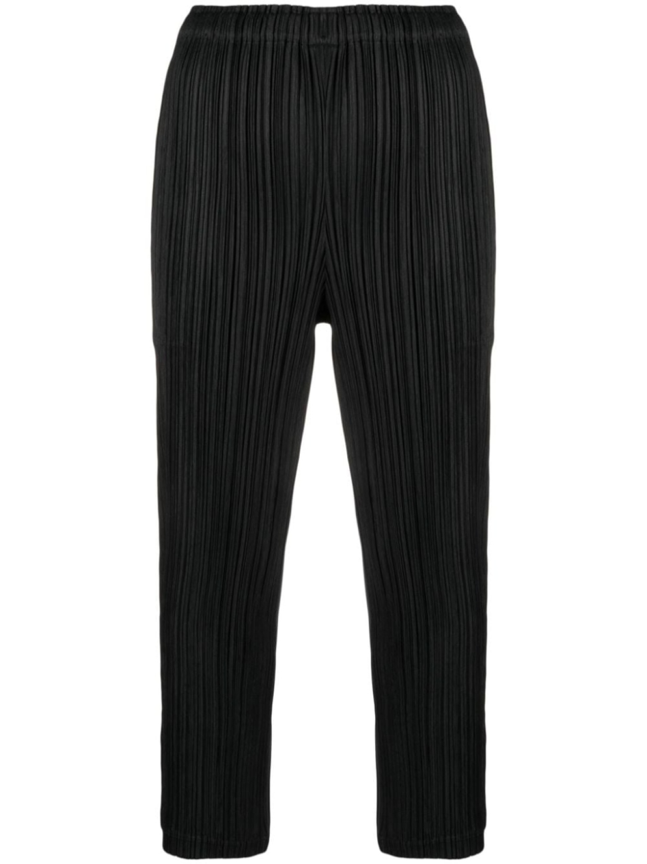 

Pleats Please Issey Miyake pleated cropped trousers, черный