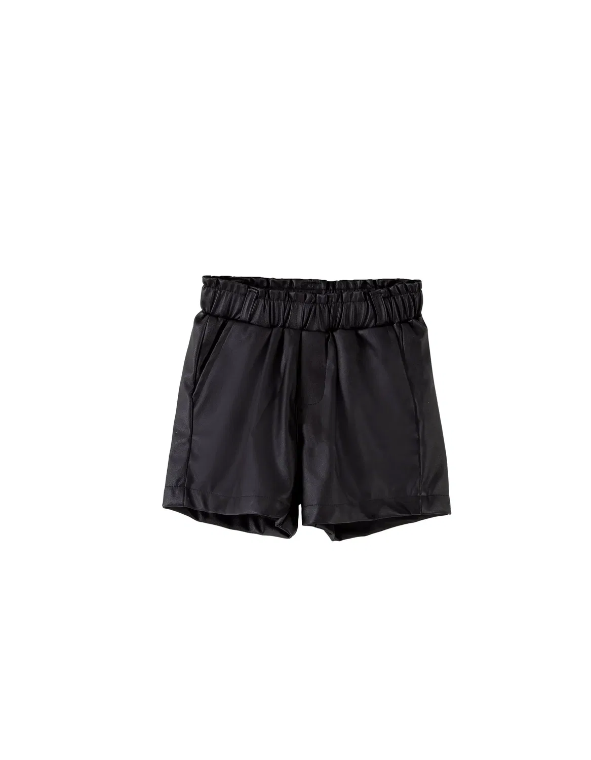 Шорты с искусственной кожей, SOLANG, черный — фото 2