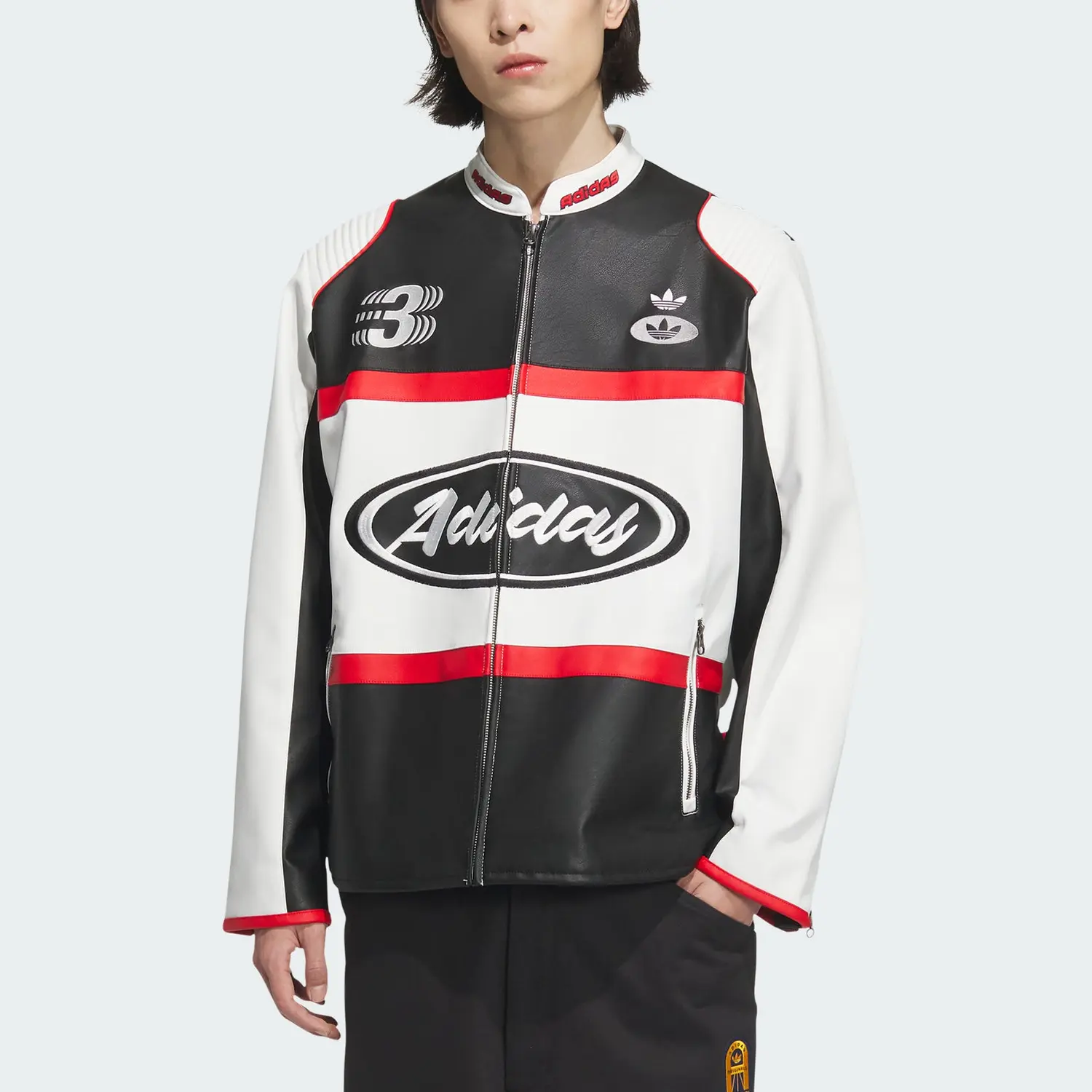 Adidas Originals Куртка мужская бело-черная, White/Black — фото 3