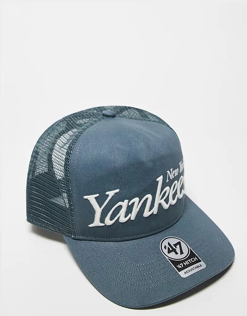 

Кепка дальнобойщика с прямым козырьком NY Yankees серого цвета 47 Brand